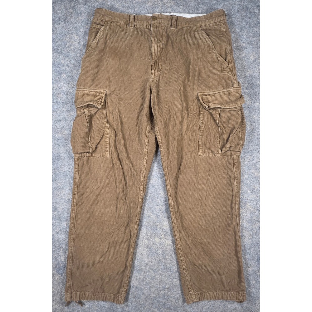 Vans Service Cargo Pants Mens 36 Brown Corduroy Loose Tapered Fit Skate Trousers